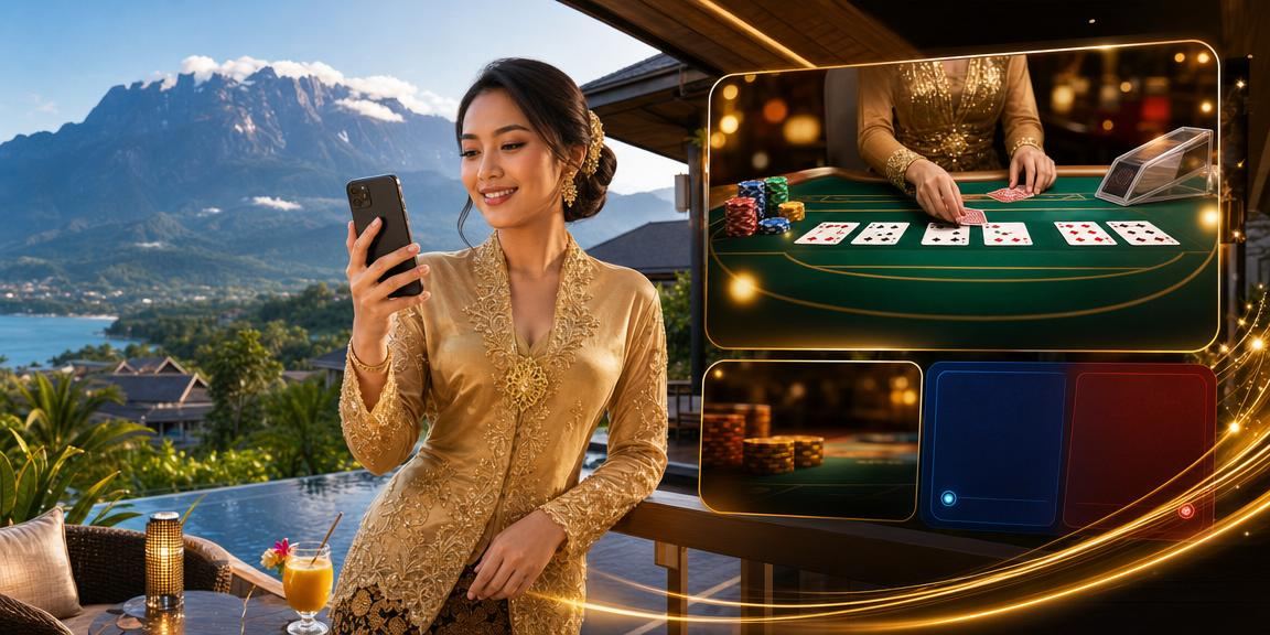 Pengguna dari Sabah bermain permainan kad dalam talian di v100 termasuk poker dan baccarat